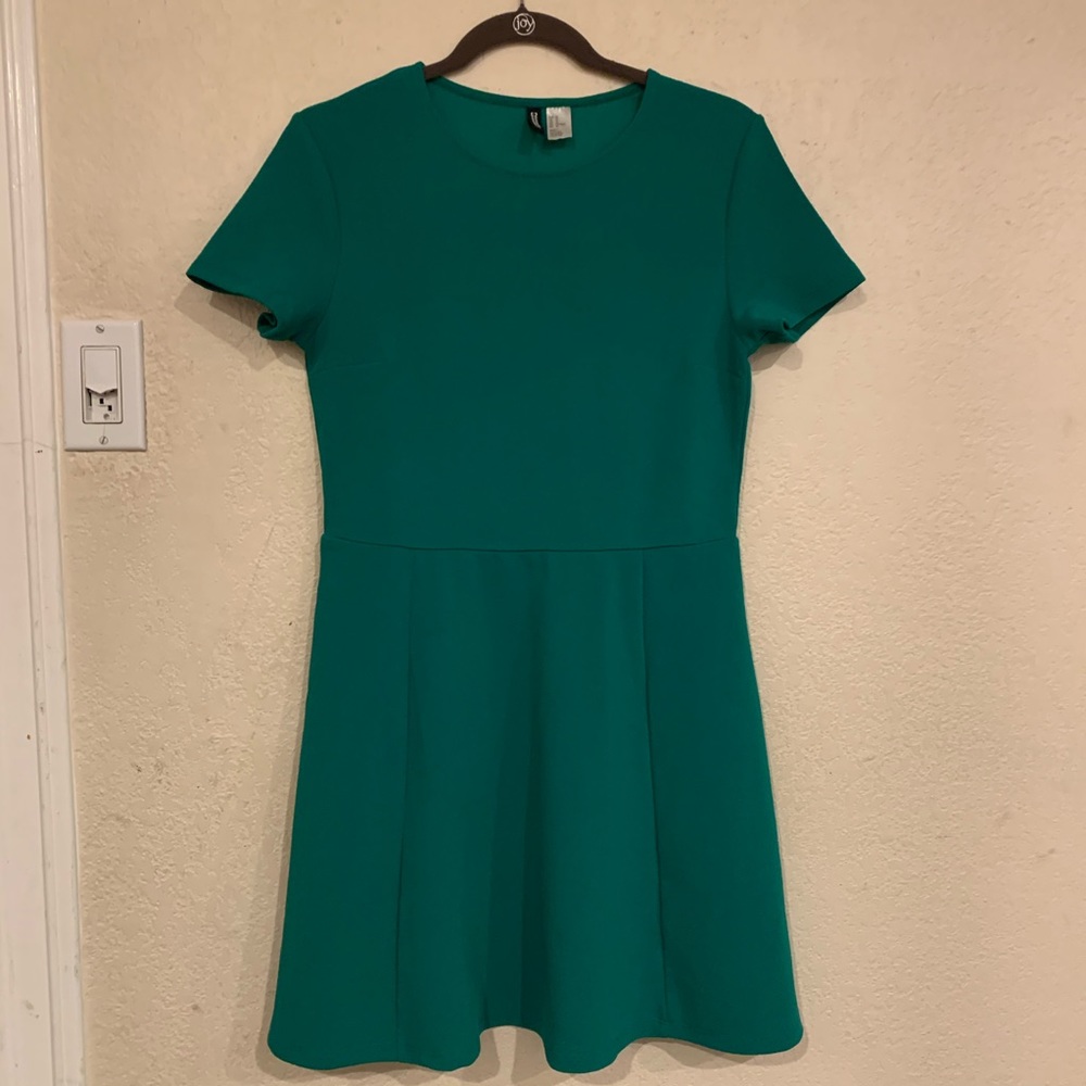 H&M Emerald Green Skater Dress